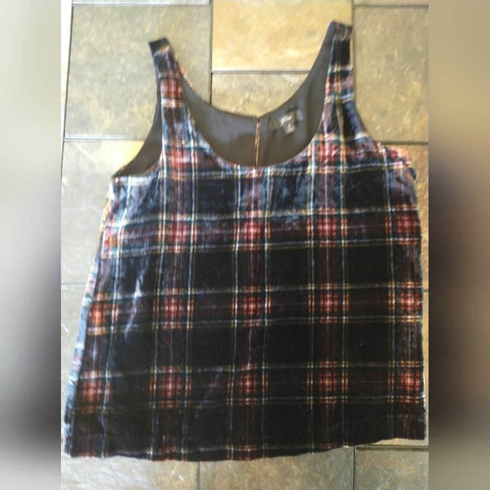J. Crew Plaid Sleeveless Top